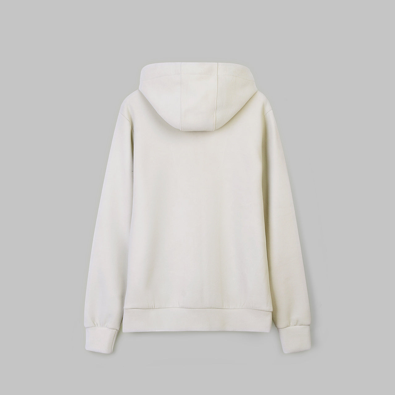 PREMIUM BASIC ZIP-THROUGH HOODIE - BEIGE
