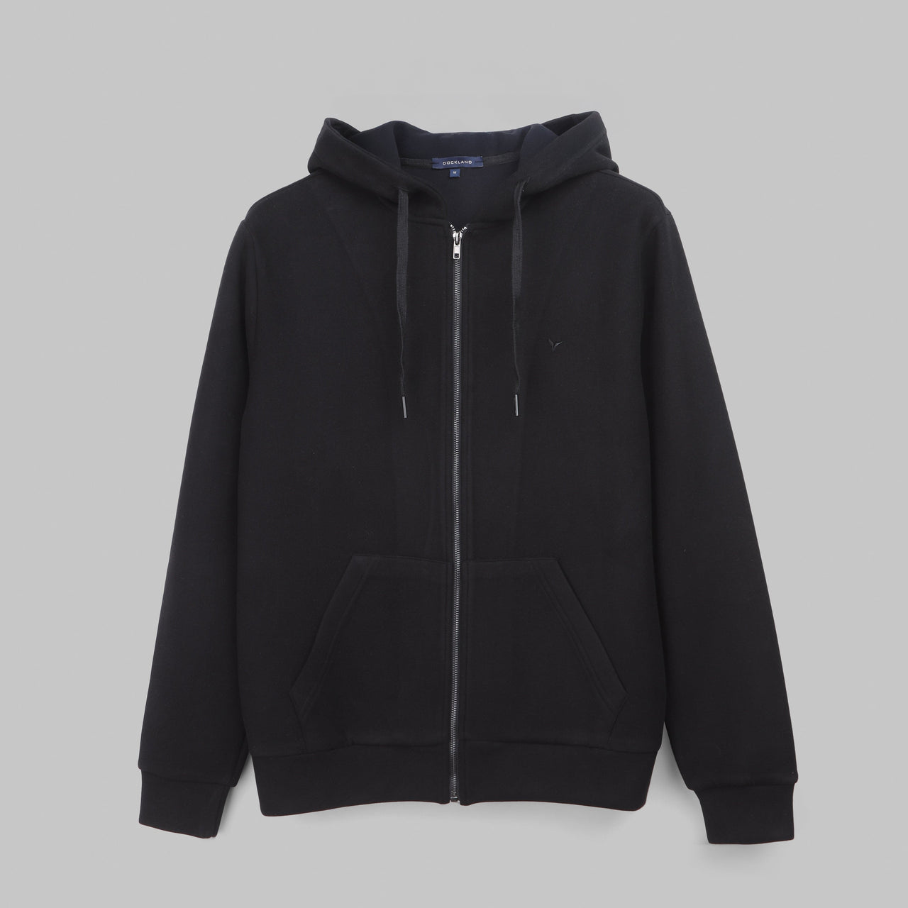PREMIUM BASIC ZIP-THROUGH HOODIE - BLACK