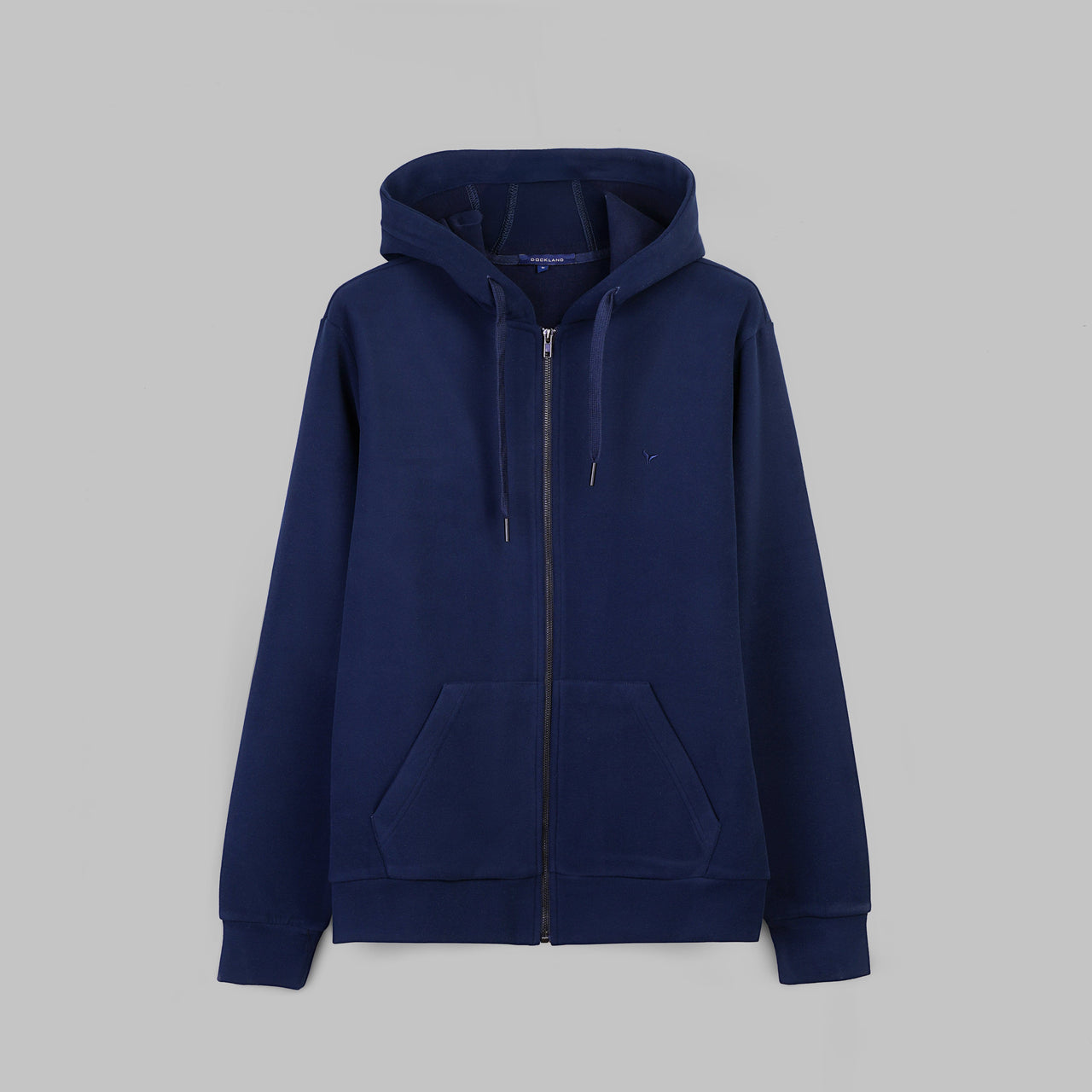 PREMIUM BASIC ZIP-THROUGH HOODIE - DARK NAVY