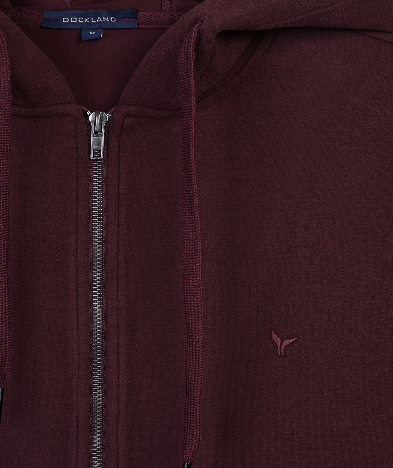 PREMIUM BASIC ZIP-THROUGH HOODIE - WINE