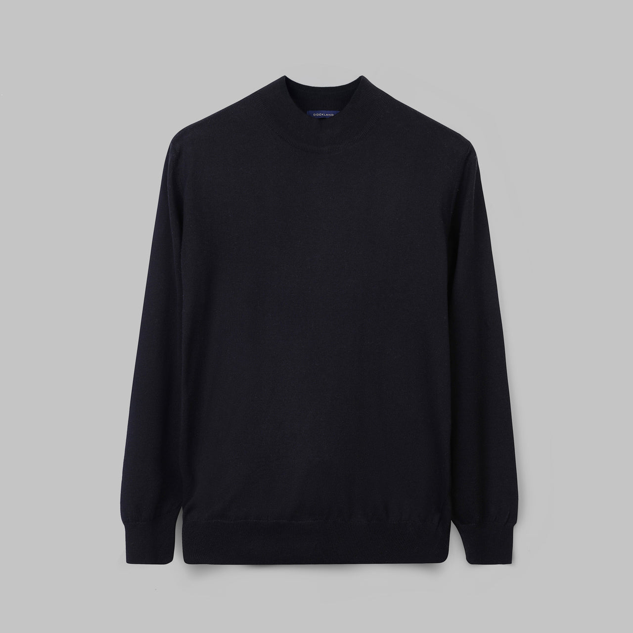 BASIC HALF-NECK SWEATER - BLACK