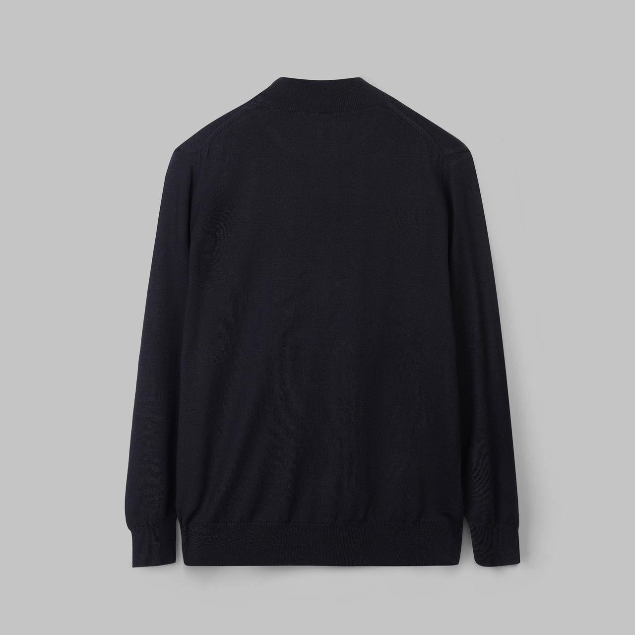 BASIC HALF-NECK SWEATER - BLACK