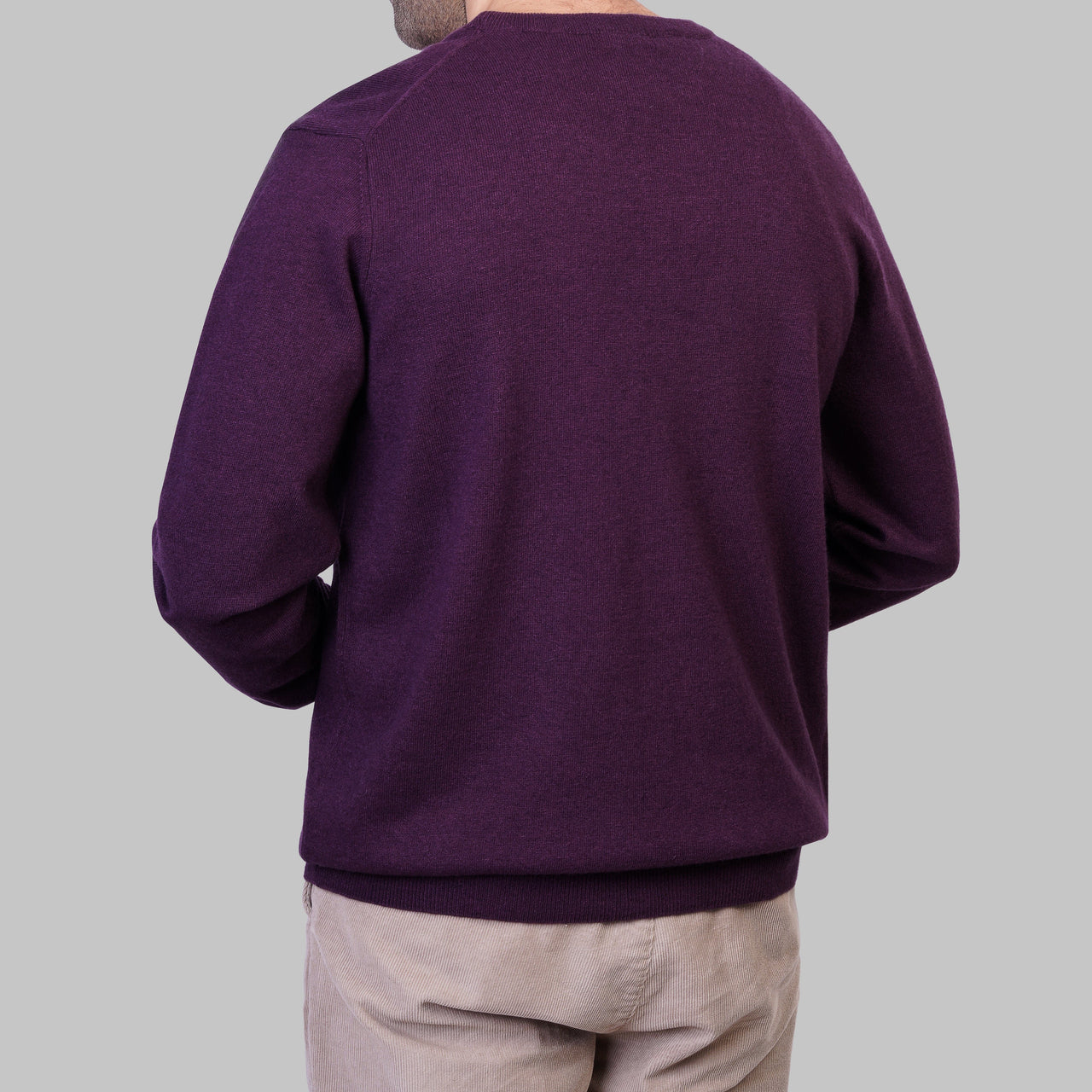 ROUND-NECK SWEATER - WINE