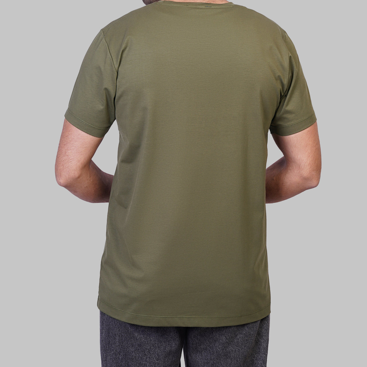 Premium Round-Neck Tshirt  - OLIVE