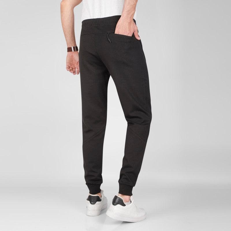 JOGGER WAIST SWEATPANTS  - BLACK - DOCKLAND