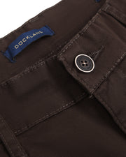 SLIM FIT CHINO TROUSERS  - BROWN - Dockland