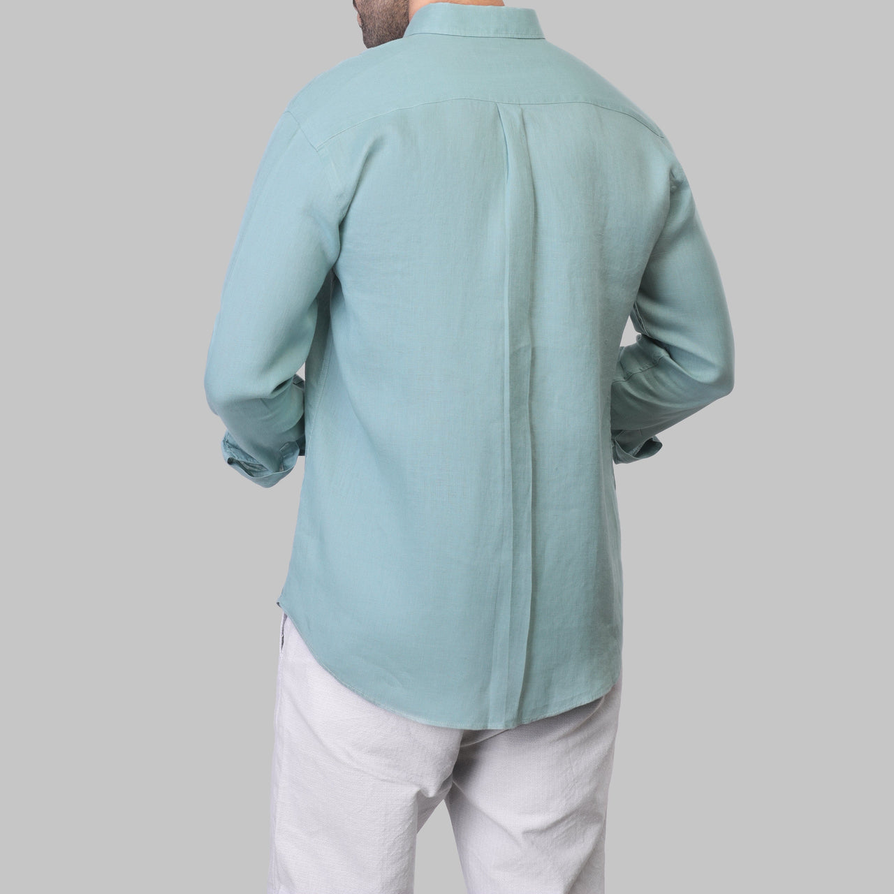 LONG SLEEVE LINEN SHIRT  - MINT - Dockland