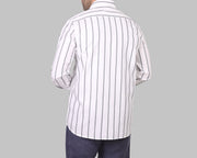 LONG SLEEVE STRIPED SHIRT- WHITE - Dockland