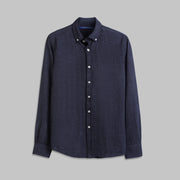 LIGHTWEIGHT POLYESTER LONG-SLEEVE SHIRT - BLACK - Dockland