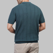 Textured Knit V-Neckline Shirt - Dockland