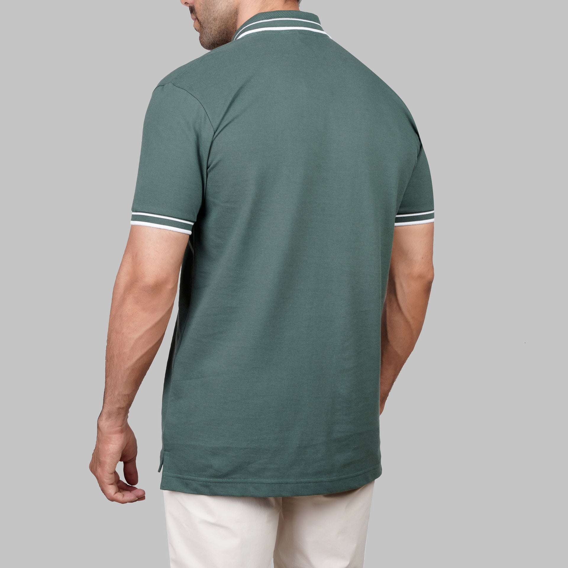 Contrast Collar Cotton Polo Shirt - Dockland