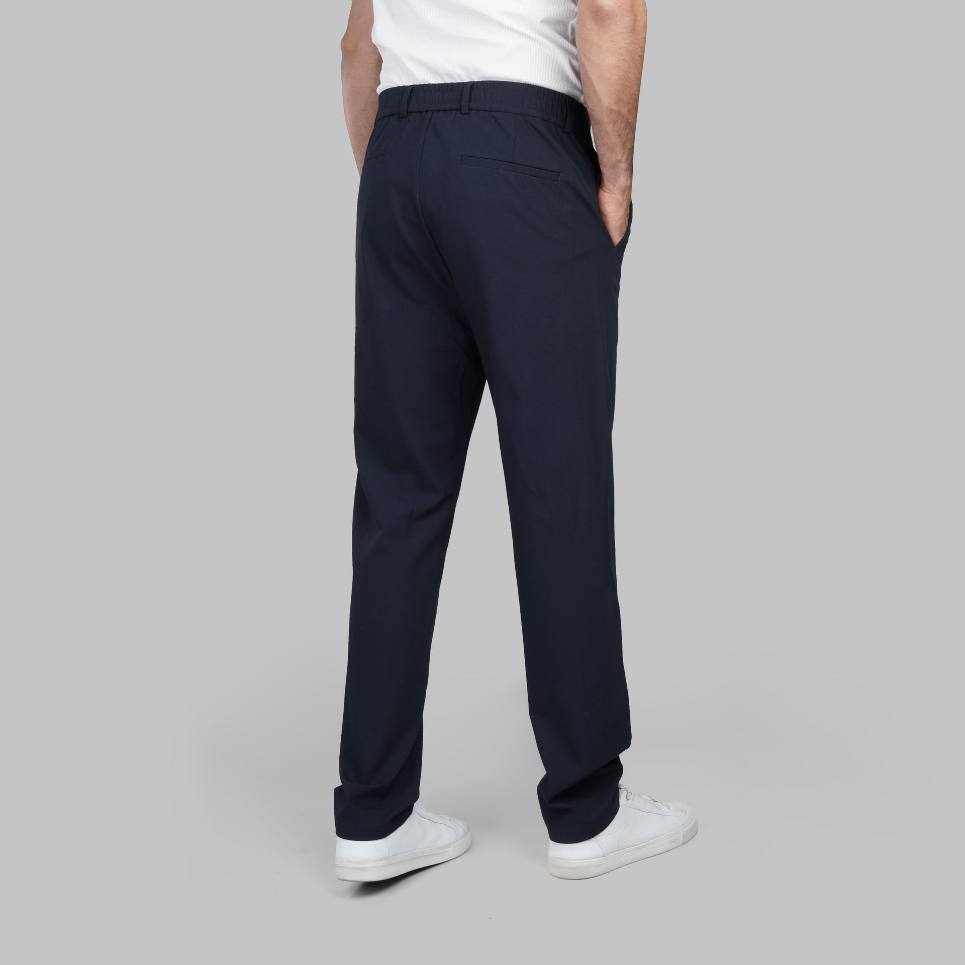 Shop Smart-Casual navy Trousers for mens online for Summer 2026 by dockland - تسوق بنطلون رجالي نيفي كاجوال لصيف 2026 من دوكلاند مصر للملابس الرجالي