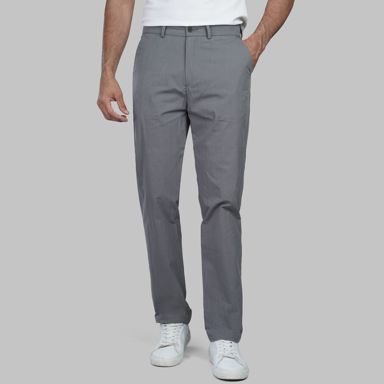 Shop Men’s Elastic-Waist Pants gray for Summer 2026 in Egypt by dockland - تسوق بنطلون رجالي كاجوال رمادي بخصر مطاطي لصيف 2026 من دوكلاند للملابس الرجالية في مصر