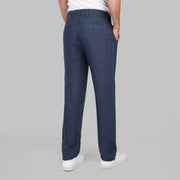 Shop Men’s Refined Tapered navy Linen Pants for Summer 2026 in Egypt by dockland - تسوق بنطلون كتان رجالي ضيق نيفي لصيف 2026 من دوكلاند للملابس الرجالي في مصر