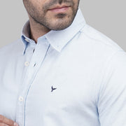 Shop Men's Short Sleeve blue Oxford Shirt for Summer 2026 by Dockland - تسوق قميص أكسفورد رجالي ازرق سماوي صيفي نص كم 2026 من دوكلاند أونلاين في مصر