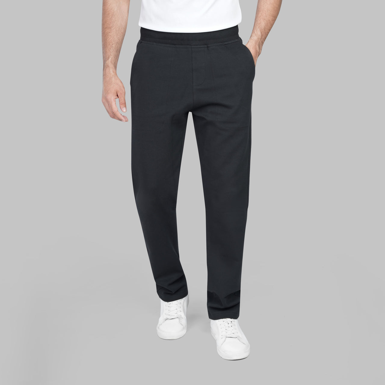 Shop Cotton Stretch black Men's Summer 2026 sweatpants in Egypt by dockland - تسوق سويت بانتس رجالي صيفي اسود من القطن الناعم من دوكلاند 2026
