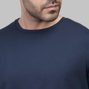 Shop Men's premium round-neck indigo t-shirt Summer 2026 Dockland smart casual style - تسوق تيشرت رجالي صيفي انديجو برقبة مستديرة 2026 من دوكلاند مصر