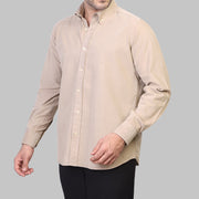 LONG SLEEVE CORDUROY SHIRT- BEIGE - Dockland