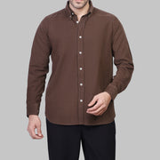 LONG SLEEVE CORDUROY SHIRT- BROWN - Dockland