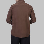 LONG SLEEVE CORDUROY SHIRT- BROWN - Dockland
