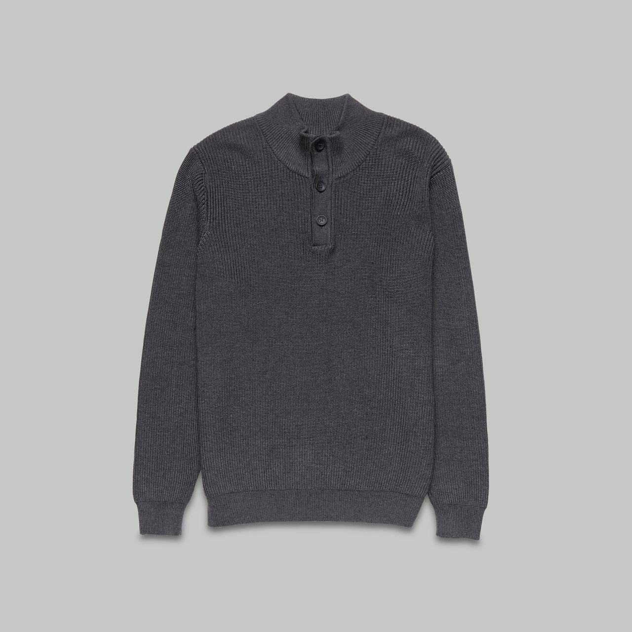 TEXTURED RIBBED SWEATER - BLACK