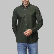 SLIM-FIT OXFORD SHIRT  - OLIVE - Dockland