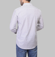 LONG SLEEVE STRIPED SHIRT- WHITE - Dockland