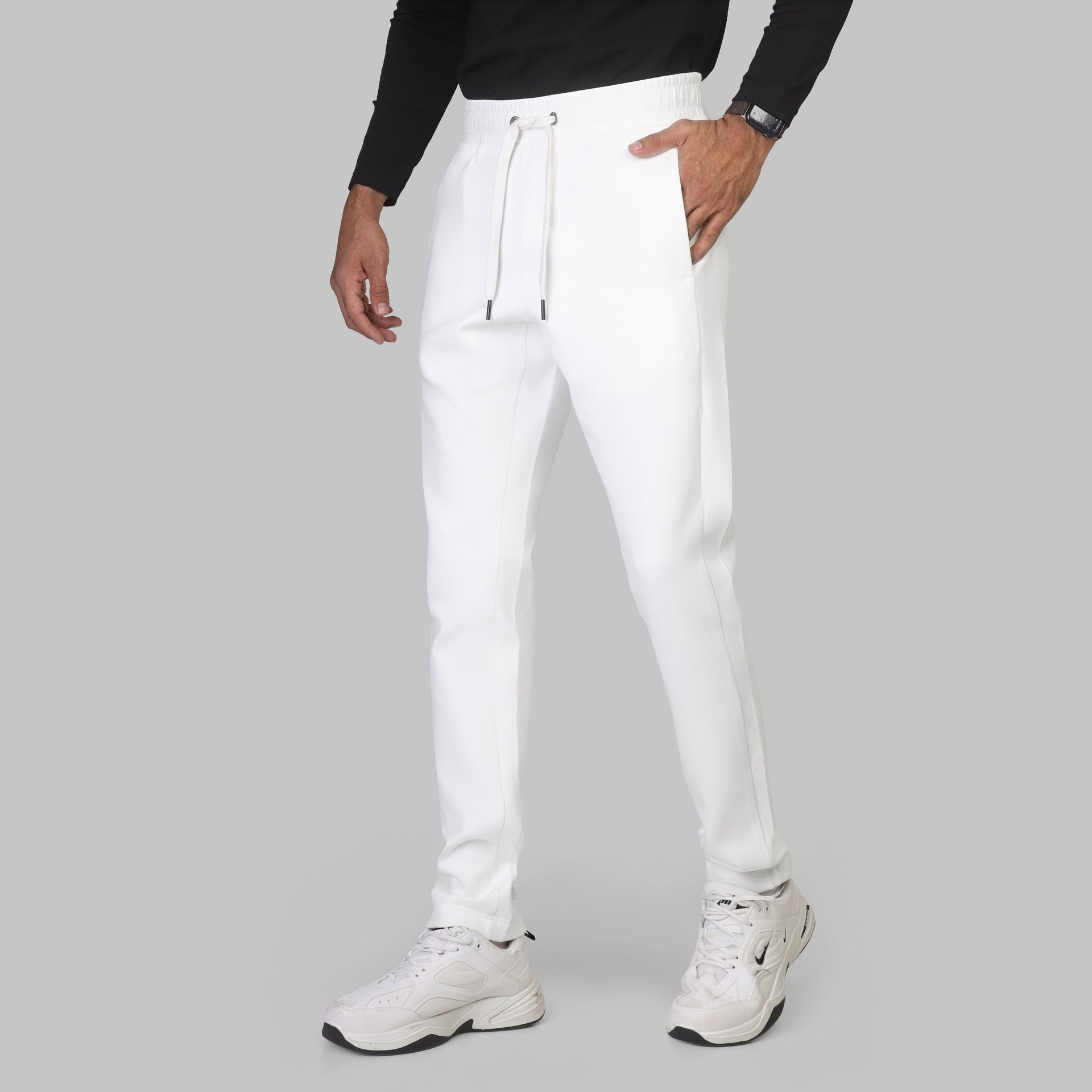JOGGER WAIST SWEATPANTS  - OFF WHITE - Dockland