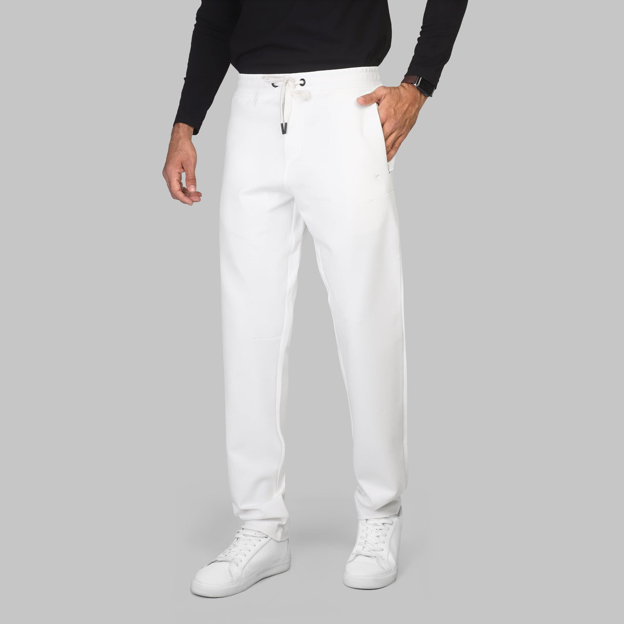 JOGGER WAIST SWEATPANTS  - OFF WHITE - Dockland