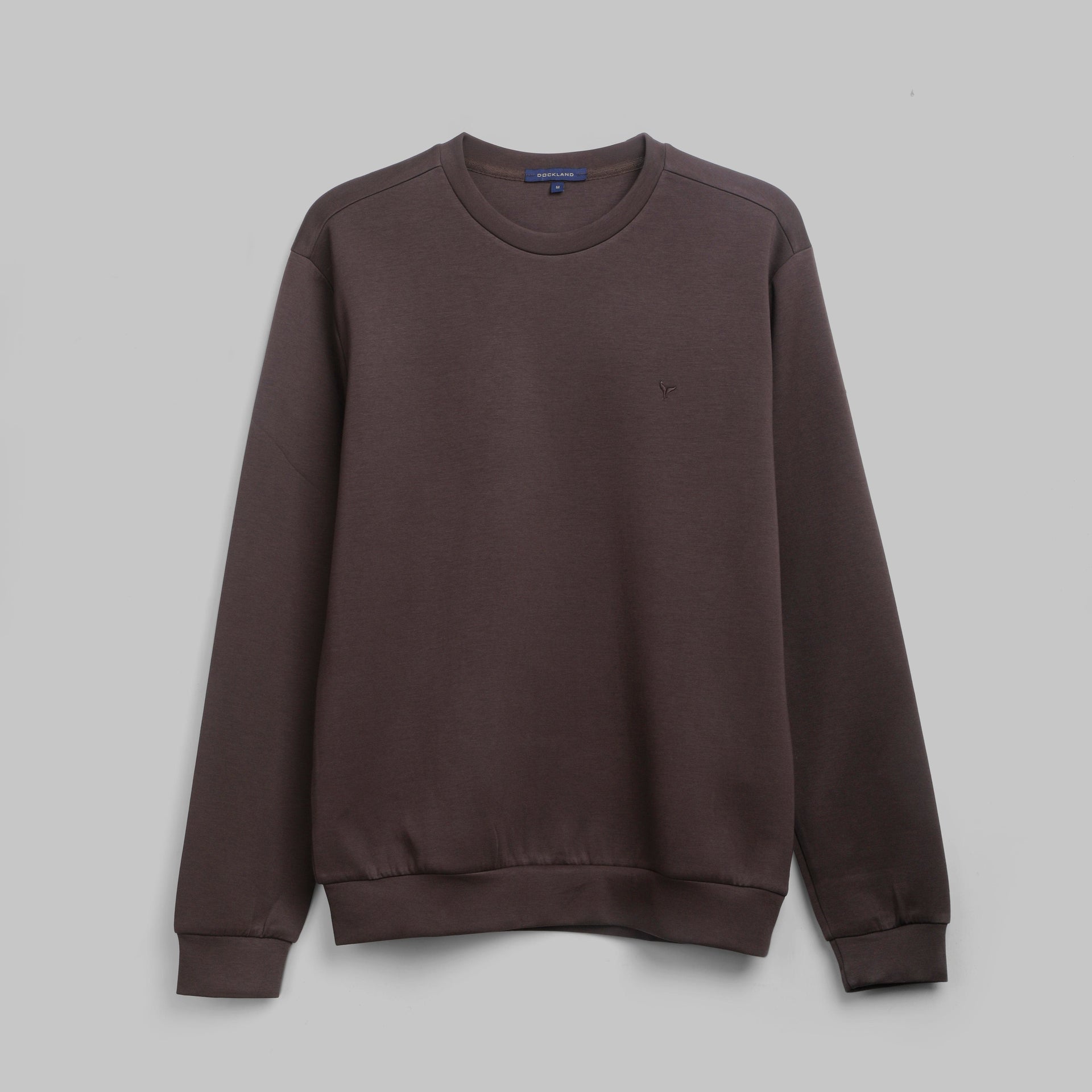 PREMIUM ROUND NECK SWEATSHIRT  - BROWN - Dockland
