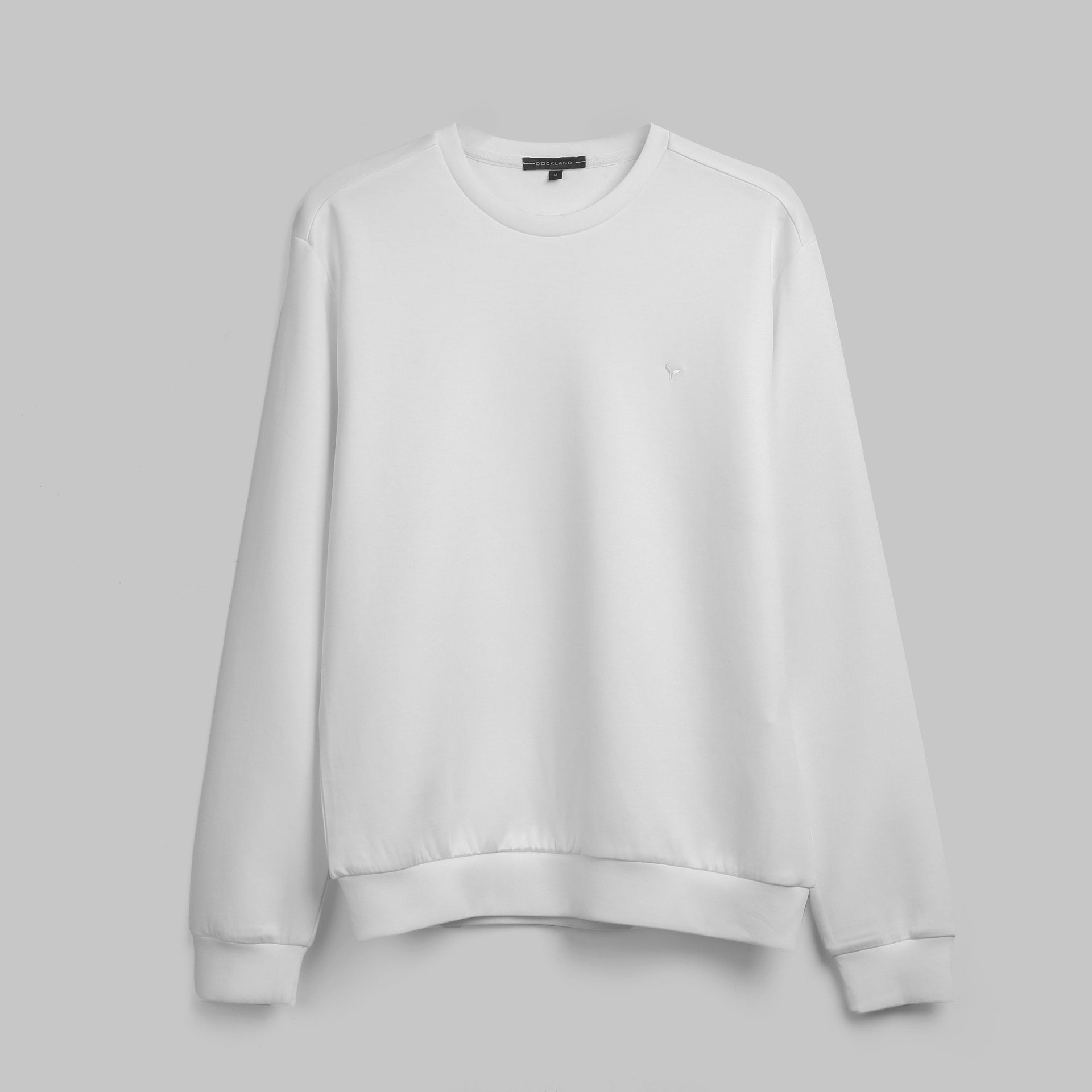 PREMIUM ROUND NECK SWEATSHIRT  - WHITE - Dockland