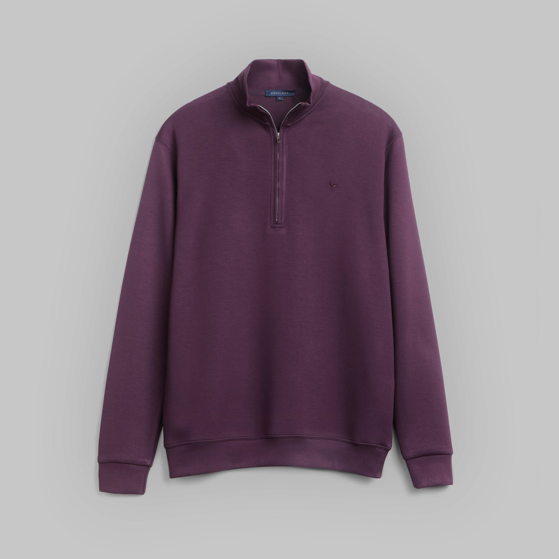 PREMIUM QUARTER ZIP SWEATSHIRT  - DARK BURGUNDY - Dockland