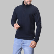 QUARTER ZIP SWEATSHIRT  - NAVY - Dockland