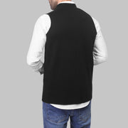 Cropped Vest with Zip  - BLACK - Dockland